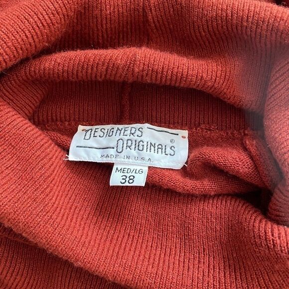 Designers Originals Vintage Burnt Orange Turtleneck Sweater | Women’s M | USA Ma - Picture 4 of 4
